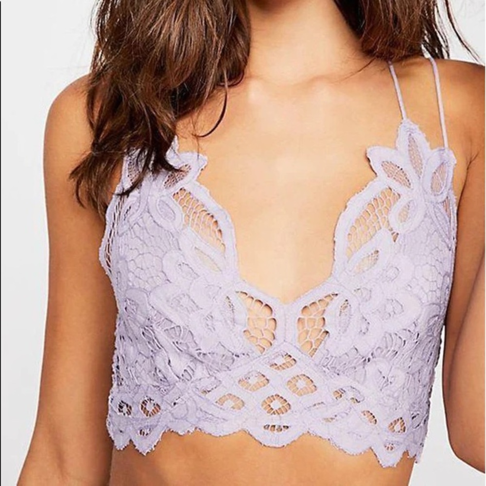 Free People Adella Bralette in Lavender